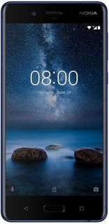 Смартфон NOKIA 8 Dual sim + наушники JBL V310BT, синий глянцевый