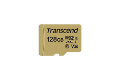 Карта памяти 128Gb - Transcend 500S MicroSDXC Class10 UHS-I U3 TS128GUSD500S