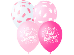Набор воздушных шаров ПОИСК К рождению девочки 30cm 25шт 4690296049256