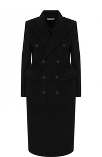 Приталенное двубортное пальто из шерсти Balenciaga