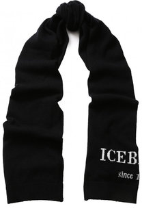 Кашемировый шарф с логотипом бренда Iceberg
