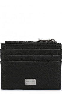 Кожаный чехол для кредитных карт с отделением на молнии Dolce & Gabbana