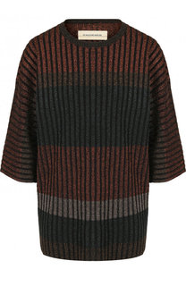 Пуловер с укороченным рукавом и металлизированной нитью By Malene Birger