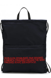 Текстильный рюкзак с контрастной вышивкой CALVIN KLEIN 205W39NYC