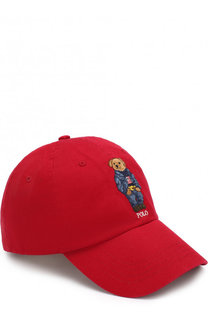 Хлопковая бейсболка с вышивкой Polo Ralph Lauren