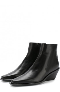 Кожаные ботильоны на устойчивом каблуке Ann Demeulemeester