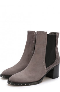 Замшевые ботильоны Merril 65 на устойчивом каблуке Jimmy Choo