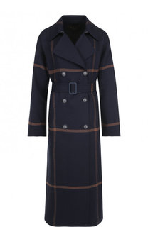 Двубортное шерстяное пальто с поясом Loro Piana