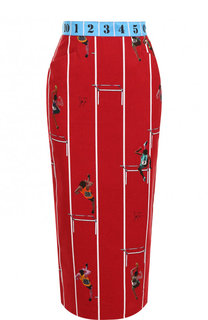 Хлопковая юбка-миди с принтом Stella Jean