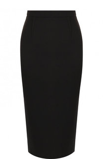 Однотонная шерстяная юбка на молнии Roland Mouret