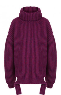 Шерстяной пуловер свободного кроя с воротником-стойкой Balenciaga