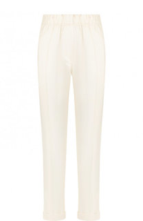 Однотонные брюки со стрелками и отворотами Helmut Lang