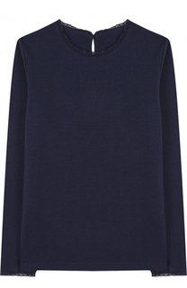 Лонгслив из смеси вискозы и хлопка с кружевной отделкой Tartine Et Chocolat