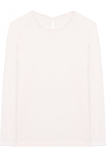 Лонгслив из смеси вискозы и хлопка с кружевной отделкой Tartine Et Chocolat