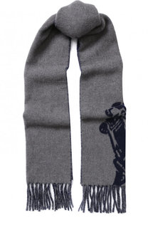 Шерстяной шарф с принтом Polo Ralph Lauren