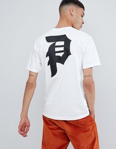 Белая футболка с логотипом на спине Primitive Skateboarding - Белый