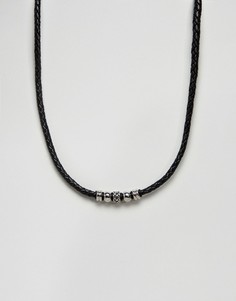 Черное кожаное ожерелье Fred Bennett - Черный