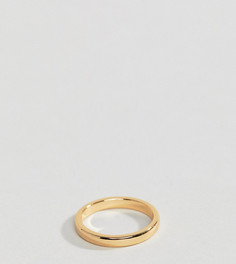 Простое кольцо из позолоченного серебра Rock N Rose - Золотой