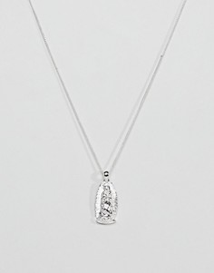 Серебристое ожерелье с подвеской Chained & Able - Серебряный