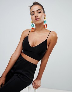 Бралетт на бретельках PrettyLittleThing - Черный