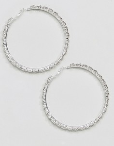 Серебряные серьги-кольца с отделкой True Decadence - Серебряный