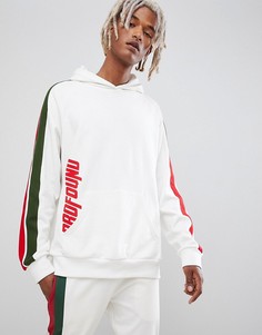 Profound Aesthetic stripe panel track hoodie in white - Белый