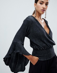 Блузка с расклешенными рукавами AX Paris - Черный