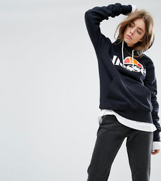 Худи бойфренда с логотипом на груди Ellesse - Черный