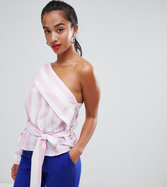 Топ на одно плечо в полоску Missguided Petite - Мульти