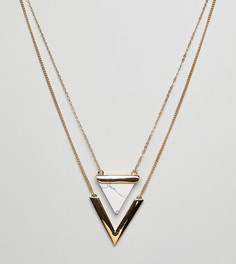 Ожерелье с треугольной подвеской Glamorous - Золотой