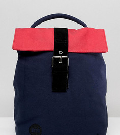 Сине-розовый мини-рюкзак в стиле колор блок с отворачивающимся верхом Mi Pac - Темно-синий