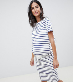Облегающее двухслойное платье в полоску для кормящих мам ASOS DESIGN Maternity - Мульти