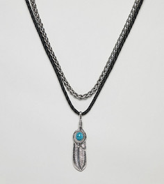 Ожерелье в несколько рядом Sacred Hawk - Серебряный