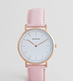 Часы с розовым кожаным ремешком Sekonda эксклюзивно для ASOS - Розовый