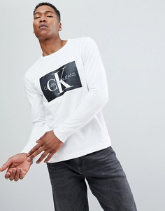 Лонгслив с логотипом Calvin Klein Jeans - Белый