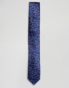 Темно-синий галстук с принтом конфетти - Темно-синий NEW Look
