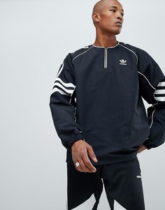 Черный топ с молнией до груди adidas Originals Authentic DH3837 - Черный