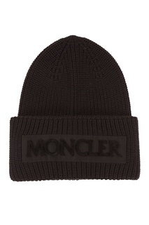 Вязаная шапка с логотипом Moncler