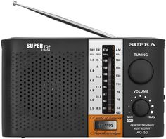 Радиоприемник SUPRA ST-19, черный