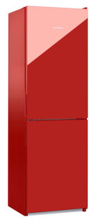 Холодильник NORD NRB 119 842, двухкамерный, красное стекло [00000246087]