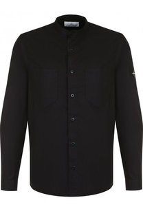 Хлопковая рубашка с воротником мандарин Stone Island