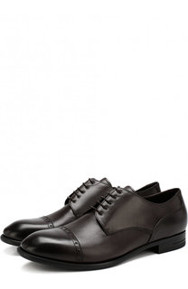 Кожаные дерби с брогированием Ermenegildo Zegna
