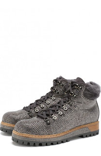 Замшевые ботинки с внутренней отделкой из овчины Le Silla