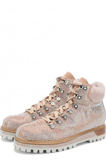 Замшевые ботинки с внутренней отделкой из овчины Le Silla