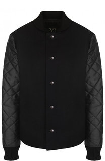 Шерстяной бомбер на кнопках Yohji Yamamoto