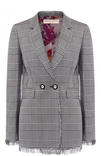 Двубортный жакет с бахромой Emilio Pucci