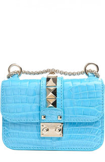 Сумка Glam Lock mini из кожи крокодила Valentino