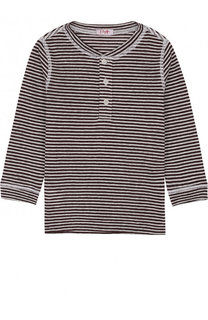 Лонгслив из хлопка и льна в полоску Il Gufo