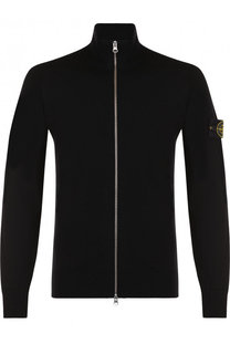 Шерстяной кардиган на молнии с воротником-стойкой Stone Island
