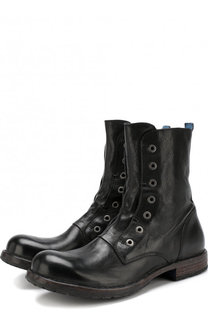 Высокие кожаные ботинки без шнуровки Moma